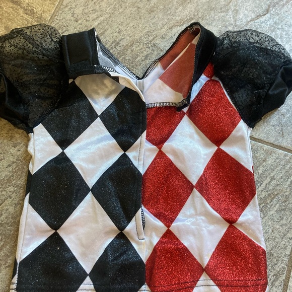 Harley Quinn DC Super Hero Girls Costume in Small has a couple spots on top - Picture 4 of 15